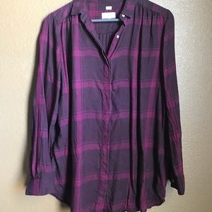 LOFT softened plaid shirt